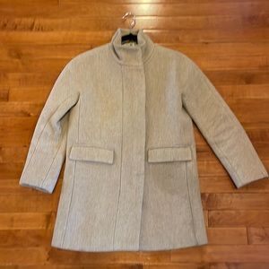 J. Crew Stadium Cloth Cocoon Coat - tan/heathered oatmeal color OP